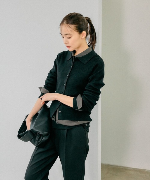 「GLOBAL WORK」 長袖シャツ LARGE グレイッシュベージュ レディース_画像5