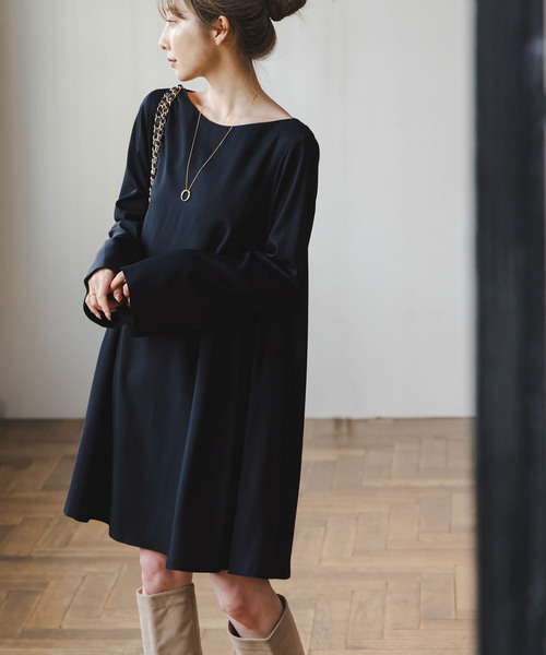 NOBLE（ノーブル） ワンピース バックコンシャスAラインミニワンピース