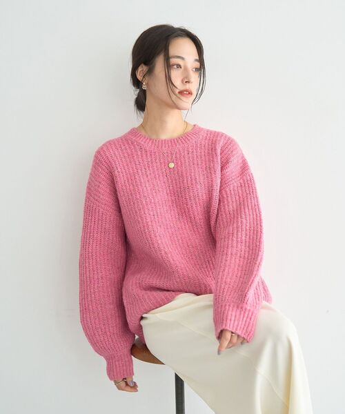 YECCA VECCA（イェッカヴェッカ） ニット セーター ラメMIX畦編み