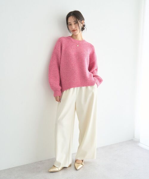 YECCA VECCA（イェッカヴェッカ） ニット セーター ラメMIX畦編み