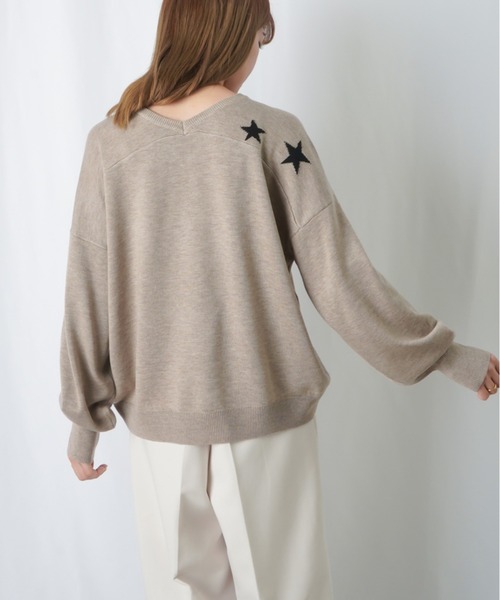 「LUCA/LADY LUCK LUCA」 長袖ニット FREE グレイッシュベージュ レディース_画像3