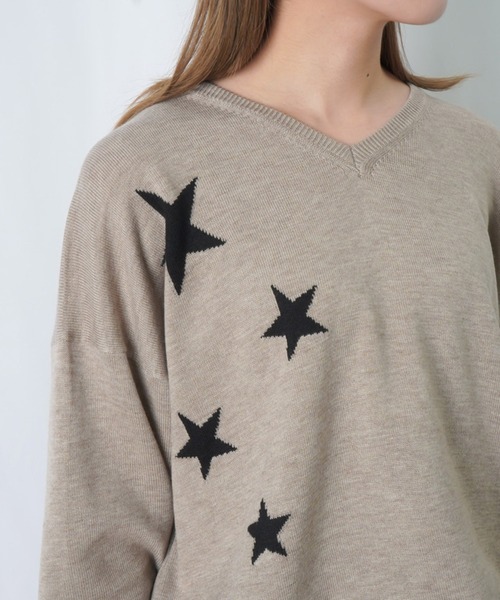 「LUCA/LADY LUCK LUCA」 長袖ニット FREE グレイッシュベージュ レディース_画像8