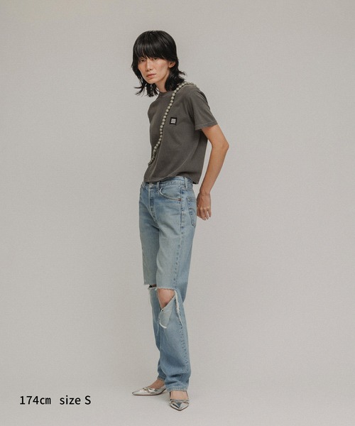 「M TO R」 半袖Tシャツ S ブルー レディース_画像2