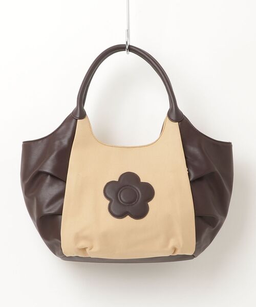 MARY QUANT（マリークヮント） ワンポイントトートバッグ - ブラウン