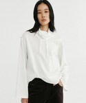 tシャツ リボンカラープルオーバーカットソー ...の詳細画像1