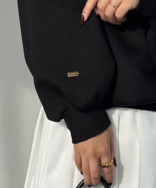 [JUNOAH] трикотажный джемпер с длинным рукавом MEDIUM черный женский 