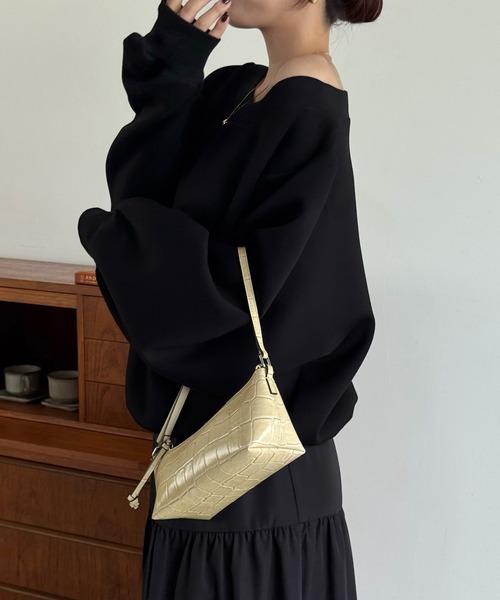 [JUNOAH] трикотажный джемпер с длинным рукавом MEDIUM черный женский 