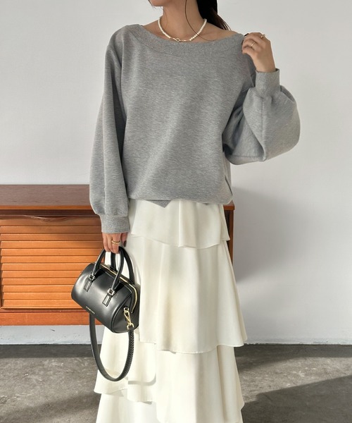 [JUNOAH] трикотажный джемпер с длинным рукавом MEDIUM черный женский 