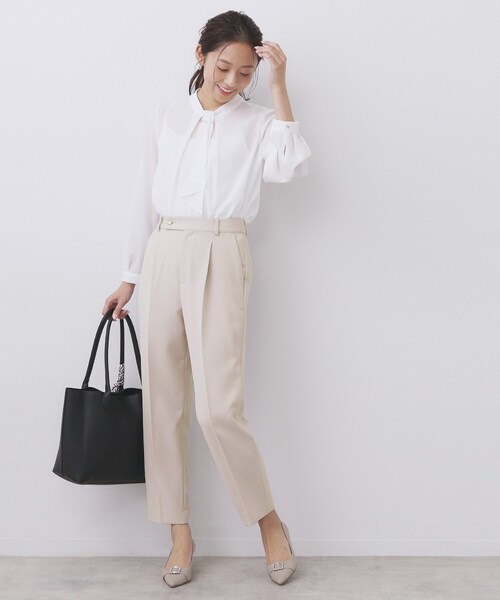 サイズが合わないので、出品 index（インデックス） パンツ ストレッチテーパードパンツ