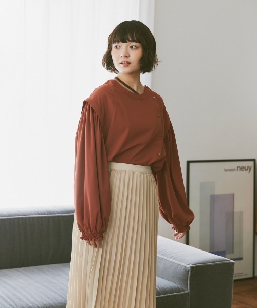 「moi tytto」 長袖ブラウス FREE マスタード レディース_画像3