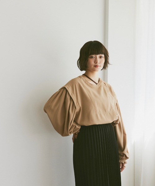 「moi tytto」 長袖ブラウス FREE マスタード レディース_画像5