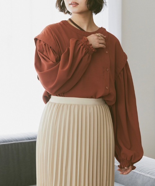 「moi tytto」 長袖ブラウス FREE マスタード レディース_画像6