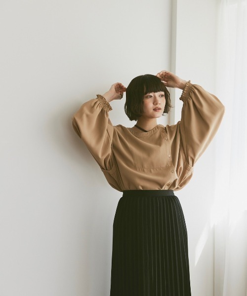 「moi tytto」 長袖ブラウス FREE マスタード レディース_画像7