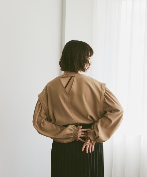 「moi tytto」 長袖ブラウス FREE マスタード レディース_画像9