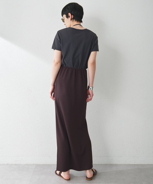 美品　ウィムガゼット　カットジョーゼットスリットスカート 　ロング　38 Whim Gazette(ウィム ガゼット)｜カットジョーゼットスリットスカート