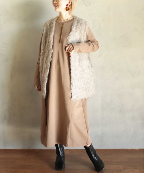 「BITTOKO」 長袖ワンピース FREE ブラック レディース_画像4