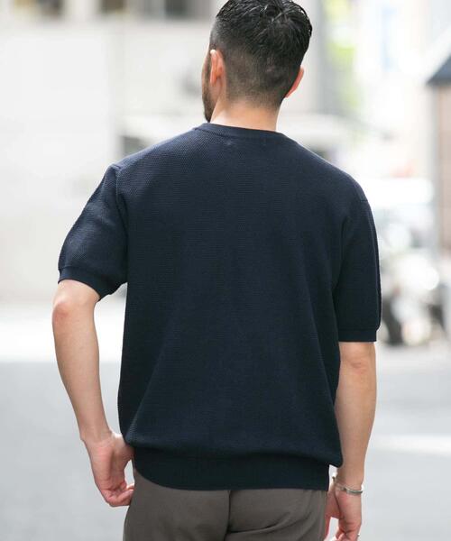 「URBAN RESEARCH ROSSO MEN」 半袖ニット MEDIUM ブラック メンズ_画像5