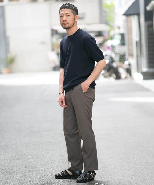 「URBAN RESEARCH ROSSO MEN」 半袖ニット MEDIUM ブラック メンズ_画像7