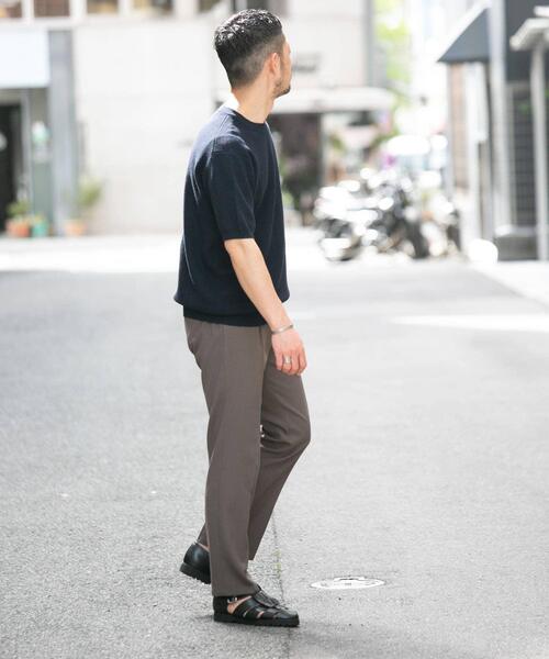 「URBAN RESEARCH ROSSO MEN」 半袖ニット MEDIUM ブラック メンズ_画像9