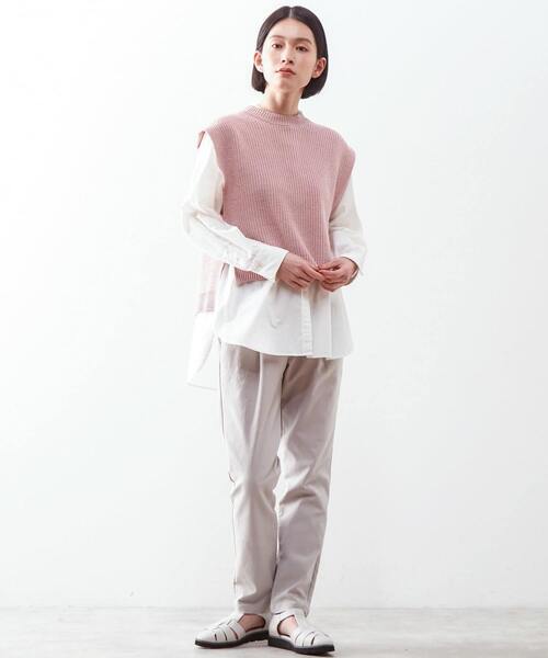 「MELROSE claire」 イージーパンツ SS オフホワイト レディース_画像8