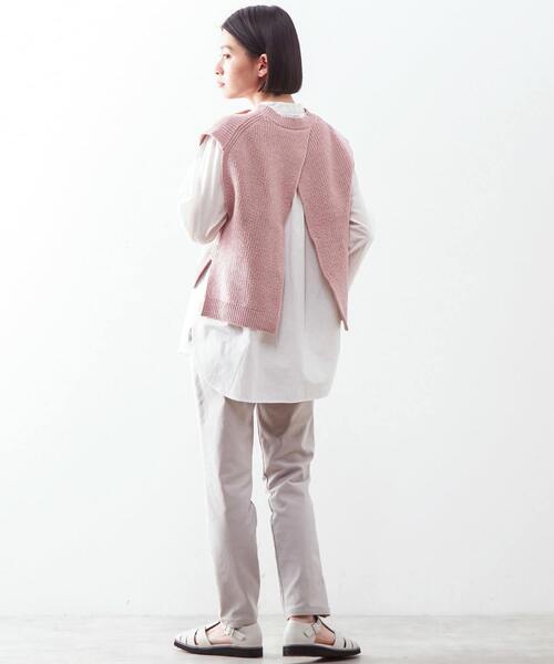 「MELROSE claire」 イージーパンツ SS オフホワイト レディース_画像9