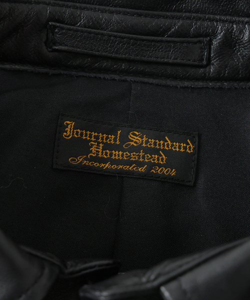 革ジャン ライダース J.S.Homestead / ウォッシュ レザー イースタン ジャケット メンズの画像