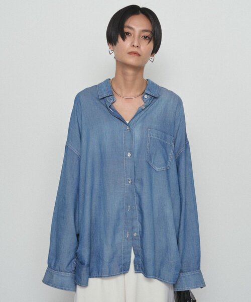 Loungedress（ラウンジドレス） ブラウス シャツ シアーデニムタック