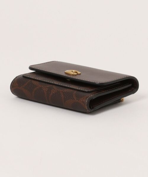COACH 二つ折り財布 ミラ スモールフラップウォレット レザー ブラック COACH（コーチ） 財布 ミラ スモール フラップ ウォレット レディース