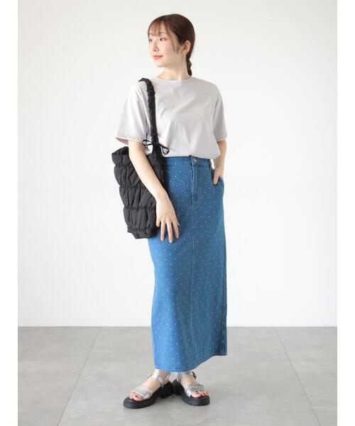「Te chichi TERRASSE」 デニムスカート L ブルー レディース_画像5