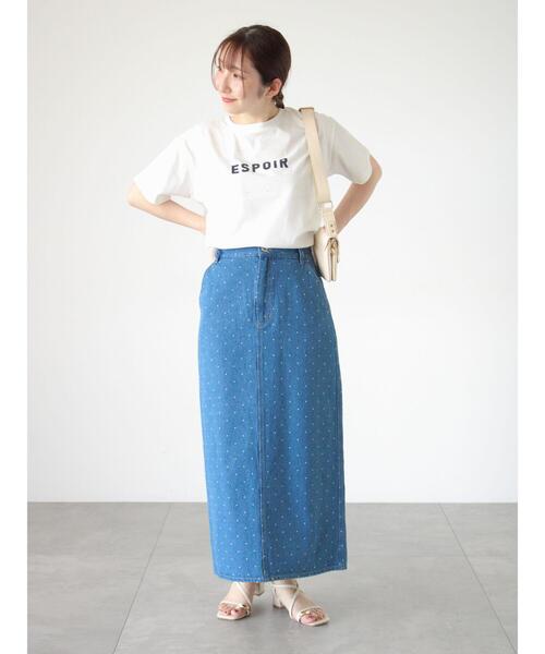 「Te chichi TERRASSE」 デニムスカート L ブルー レディース_画像6