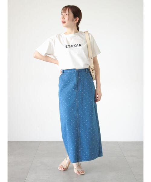 「Te chichi TERRASSE」 デニムスカート L ブルー レディース_画像7