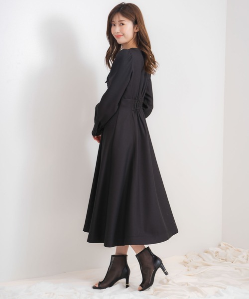 「NOELA」 長袖ワンピース S ネイビー レディースの画像