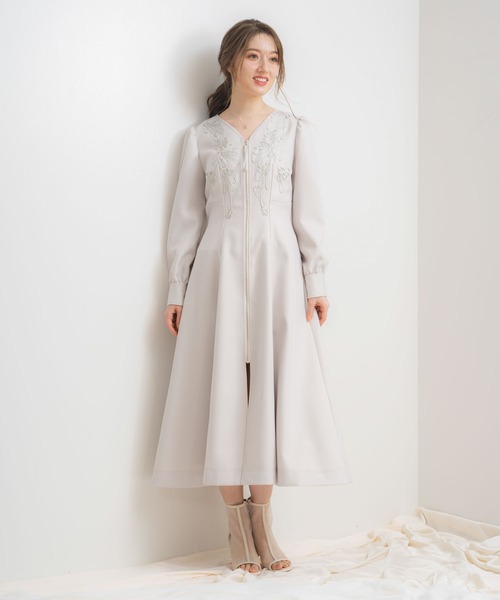 「NOELA」 長袖ワンピース S ネイビー レディースの画像