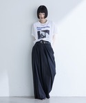 ワイドパンツ スラックス パンツ ポプリンスト...の詳細画像4