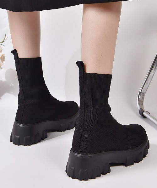 「Shoes in Closet」 ショートブーツ L ブラック レディース_画像3