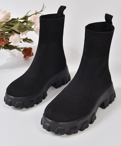 「Shoes in Closet」 ショートブーツ L ブラック レディース_画像5