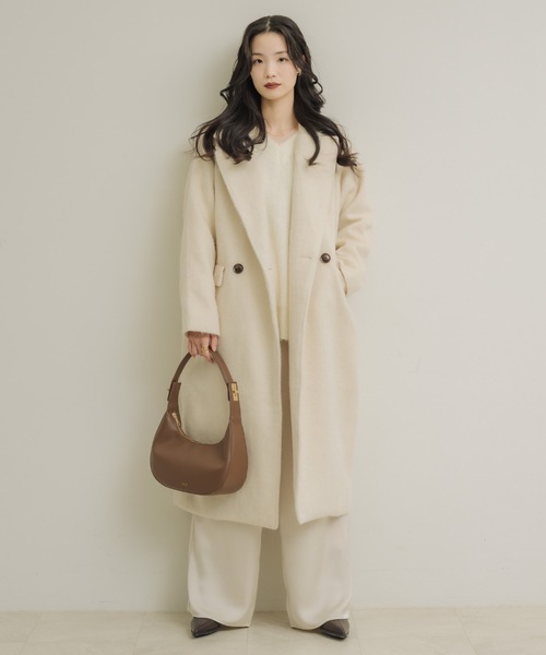 「NEUNA」 スラックス MEDIUM アイボリー レディース_画像3