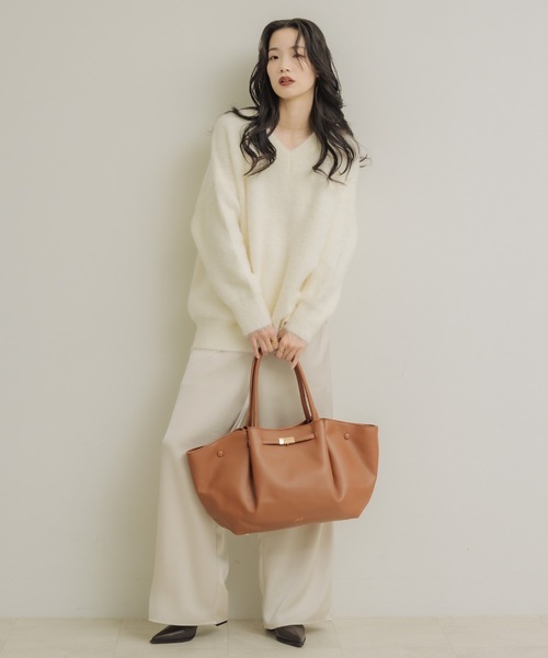 「NEUNA」 スラックス MEDIUM アイボリー レディース_画像5
