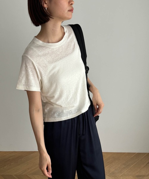 「CANAL JEAN」 「EL mar」半袖Tシャツ ONE SIZE ホワイト レディース_画像2