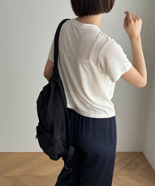 「CANAL JEAN」 「EL mar」半袖Tシャツ ONE SIZE ホワイト レディース_画像3
