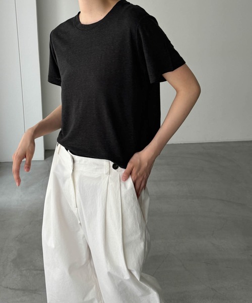 「CANAL JEAN」 「EL mar」半袖Tシャツ ONE SIZE ホワイト レディース_画像5