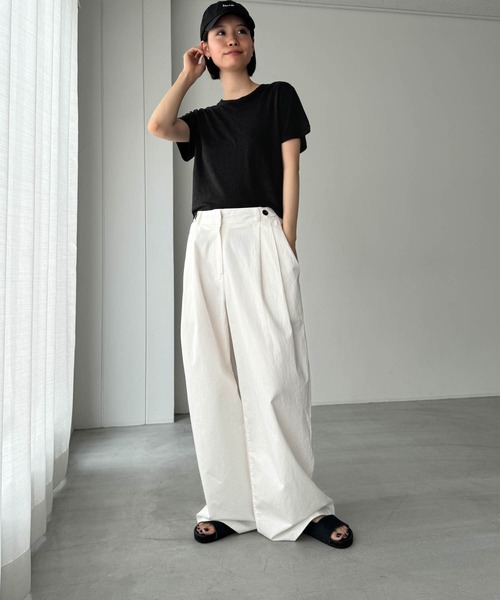 「CANAL JEAN」 「EL mar」半袖Tシャツ ONE SIZE ホワイト レディース_画像7