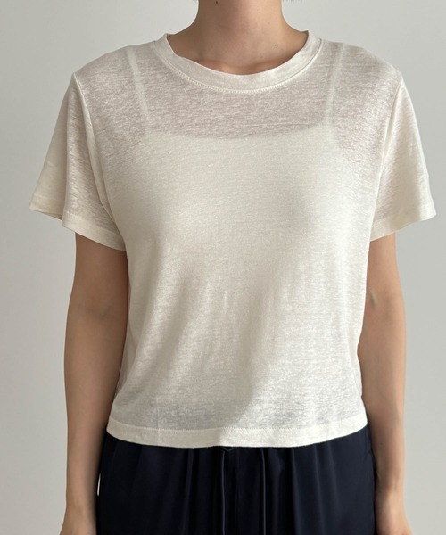 「CANAL JEAN」 「EL mar」半袖Tシャツ ONE SIZE ホワイト レディース_画像8
