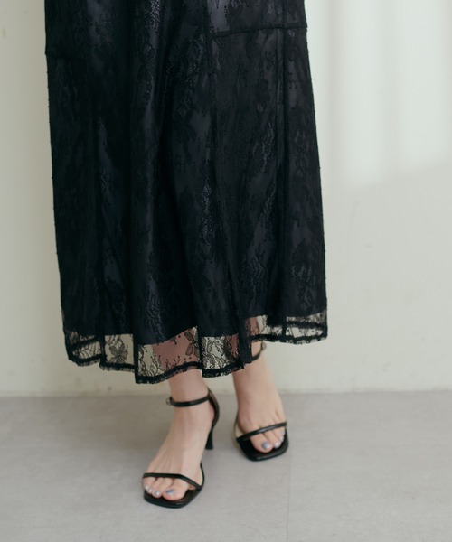 「natural couture」 半袖ワンピース LARGE ブラック系その他 レディース_画像9