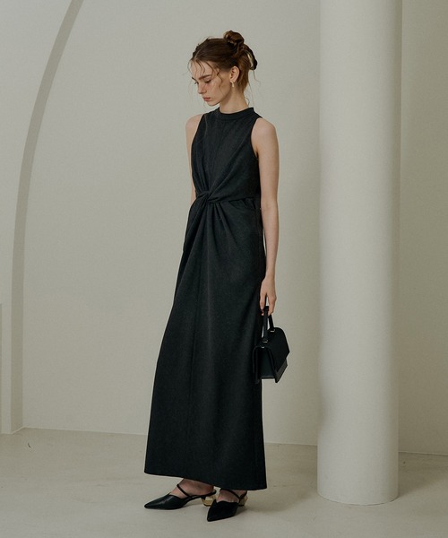 ドレス Knot design ｍelange dressの画像