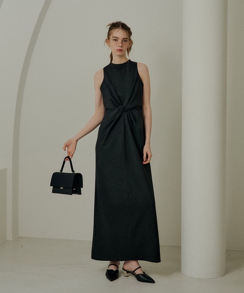 ドレス Knot design ｍelange dressの画像