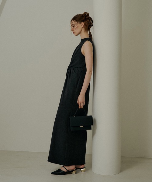 ドレス Knot design ｍelange dressの画像