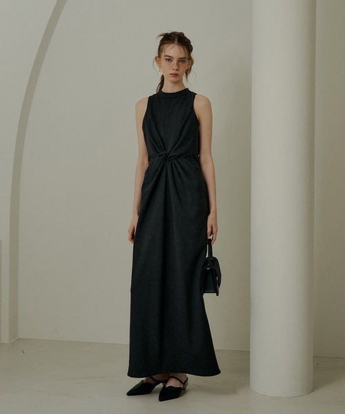 ドレス Knot design ｍelange dressの画像