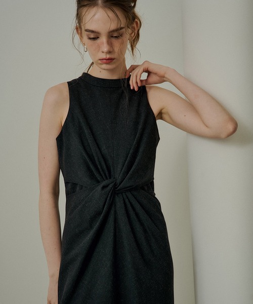 ドレス Knot design ｍelange dressの画像