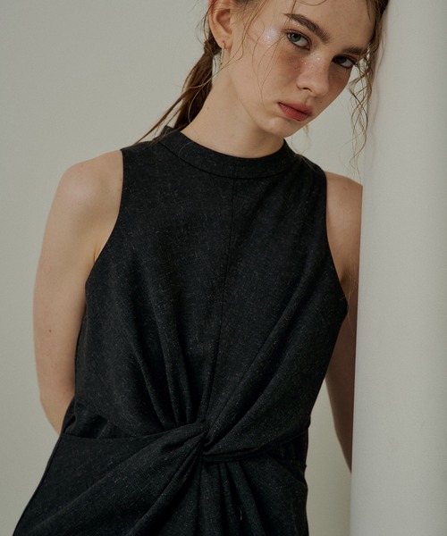 ドレス Knot design ｍelange dressの画像
